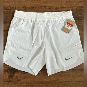 Nike Court Dri Fit ADV Rafa Nadal 7” Shorts ‘White Violet’ (size mens L)